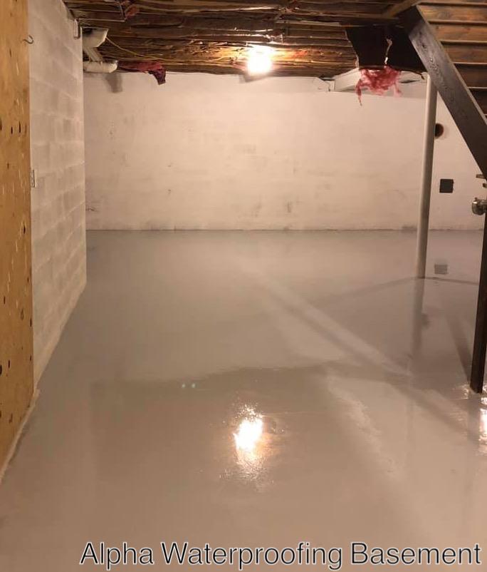 Basement Concrete Floor Coatings for waterproof flooring by Alpha Waterproofing
