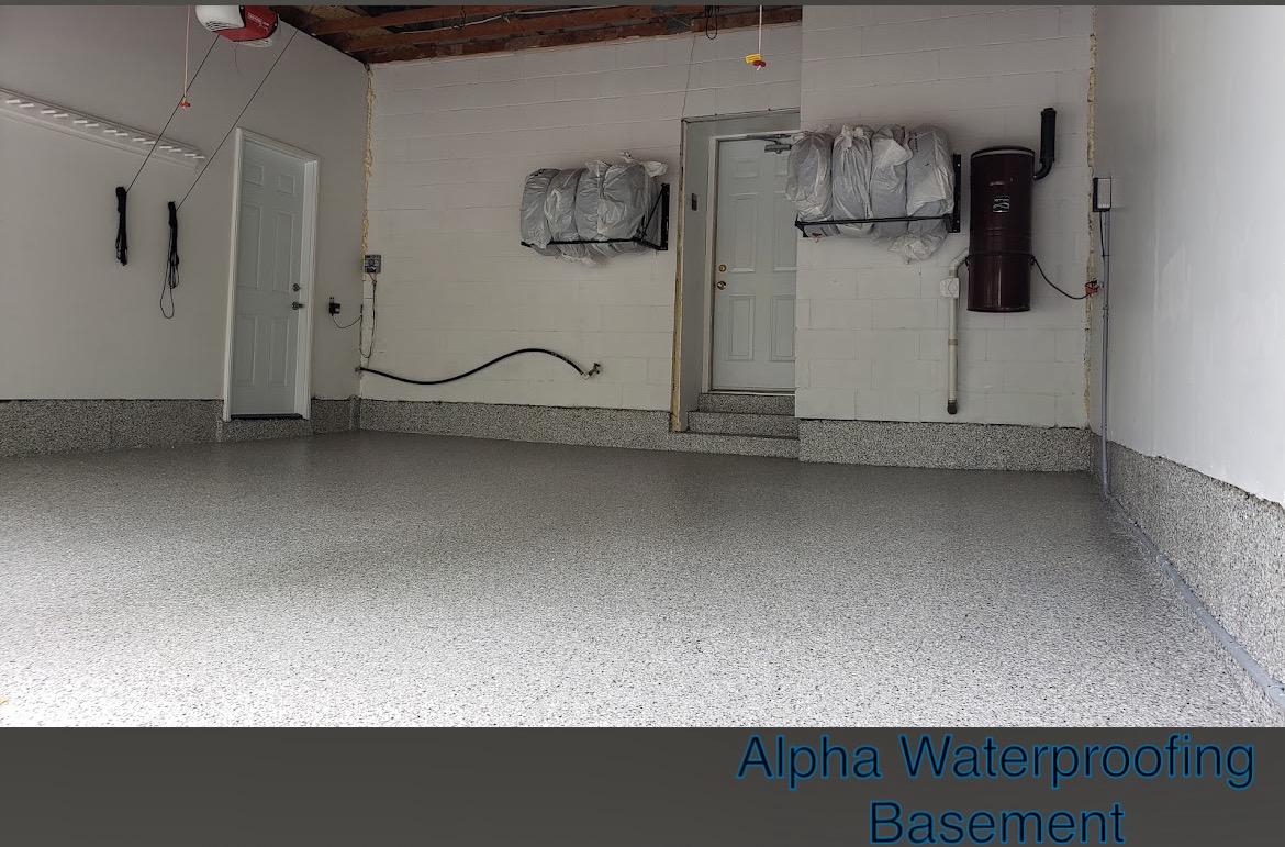 Alpha Waterproofing garage floor coating service for durable finish in CT