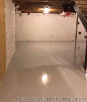 Basement concrete floor coatings with smooth and polished look in CT Basement Concrete Floor Coatings for waterproof flooring by Alpha Waterproofing